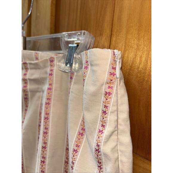 Piazza Sempione Jacquard Audrey Pants Champagne Ivory Cropped IT 48 US 12 - Picture 2 of 10